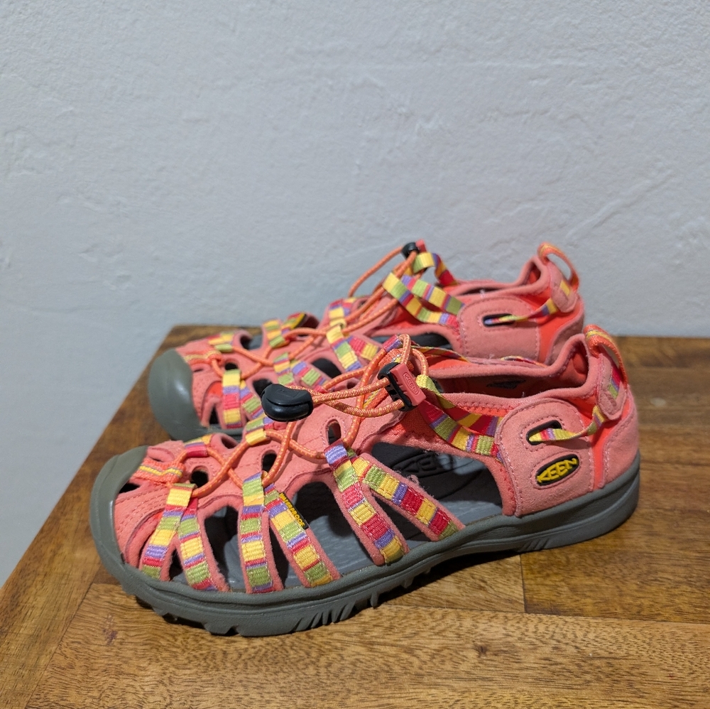 KEEN Whisper Coral Multi-Color Waterproof‎ Sport Hiking Sandals Womens 5